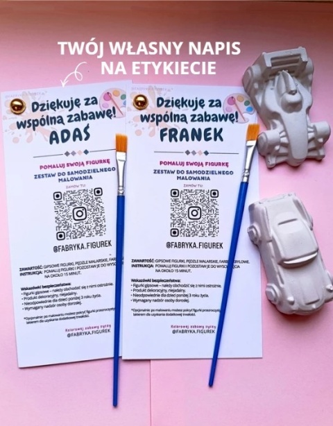 ✨Kreatywny Zestaw do Malowania – 2 Figurki z Personalizowaną Etykietą